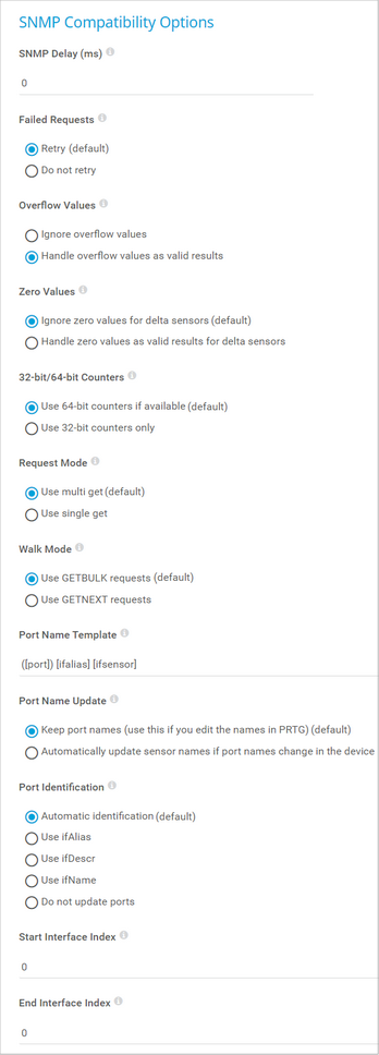 SNMP Compatibility Options