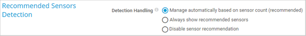 Recommended Sensors Detection Settings