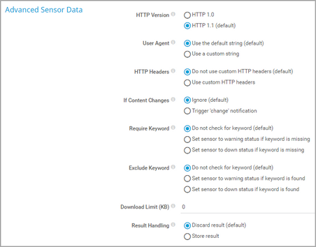 Advanced Sensor Data