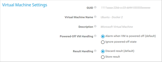 Virtual Machine Settings