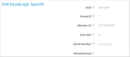 Dell EqualLogic Specific