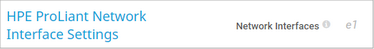HPE ProLiant Network Interface Settings