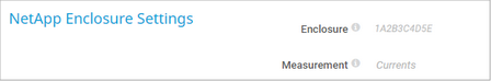 NetApp Enclosure Settings
